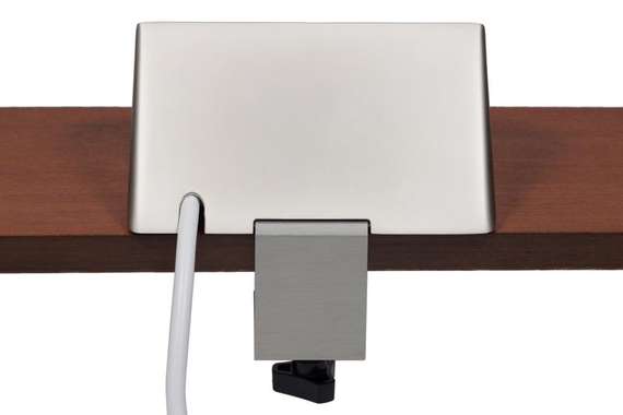 Блок розеток настольный с одним крепежом (2 розетки, USB-A, USB-C) G1002A-2AC.N Серебро+Белый 158*1