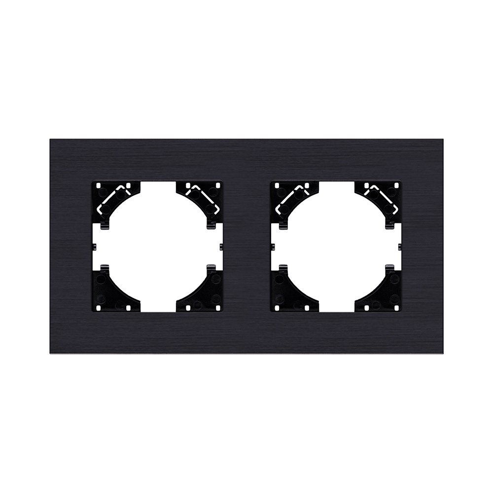 Рамка 2-постовая, черный Kollinger Reflex AL RA2BK