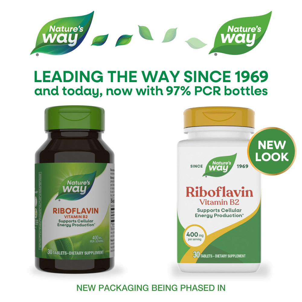 Nature's Way, рибофлавин, витамин В2, 400 мг, 30 таблеток