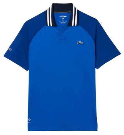 Мужское теннисное поло Lacoste x Daniil Medvedev Ultra-Dry Tennis Polo - blue/navy blue