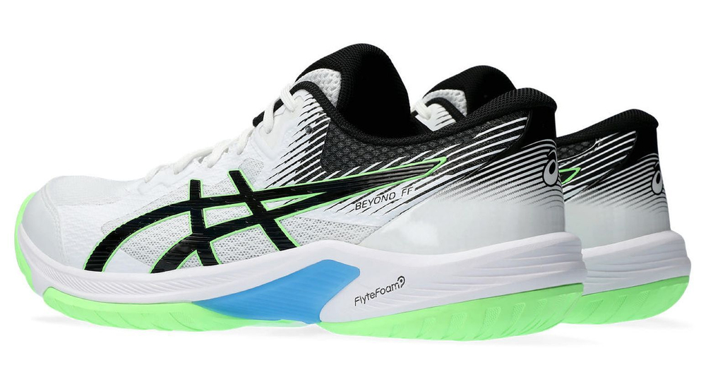 Мужские кроссовки для бадминтона/сквоша Asics Beyond FF - white/lime burst