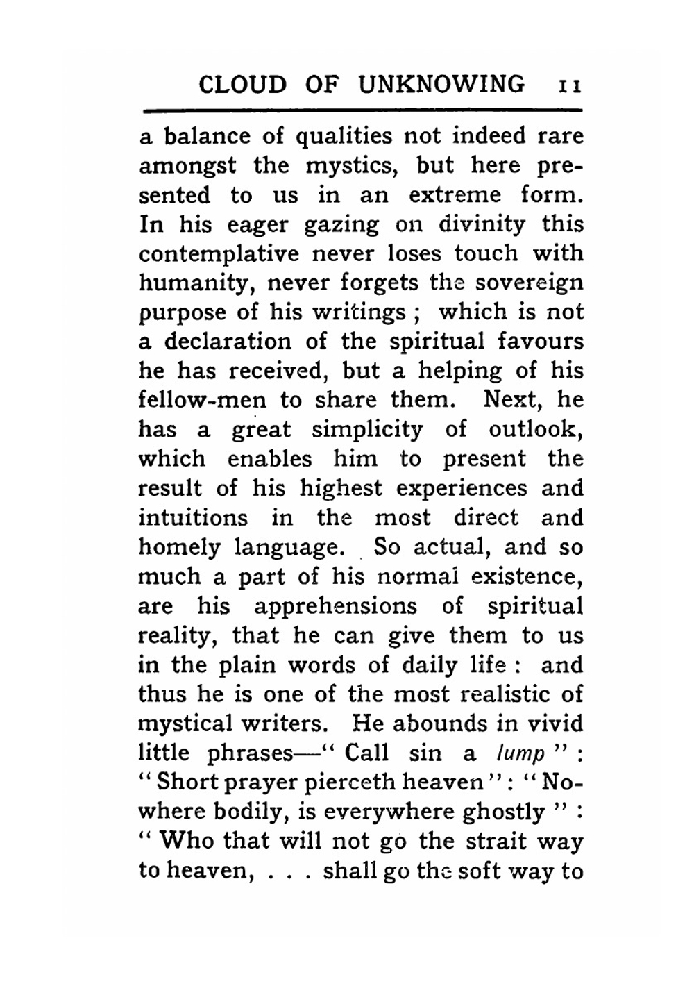 The Cloud of Unknowing | E.Underhill