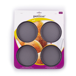 Форма для выпечки гамбургеров перфорированная 4-х секционная Patisse Profi  28х28х2.5 см