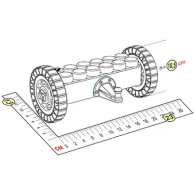 Подвижная платформа 23x13x10.5 см для конструктора 5"