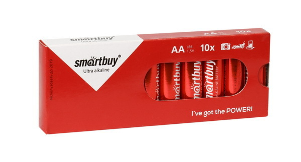 Батарейка Smartbuy LR6/10B box АА  (SBBA-2A10BX)