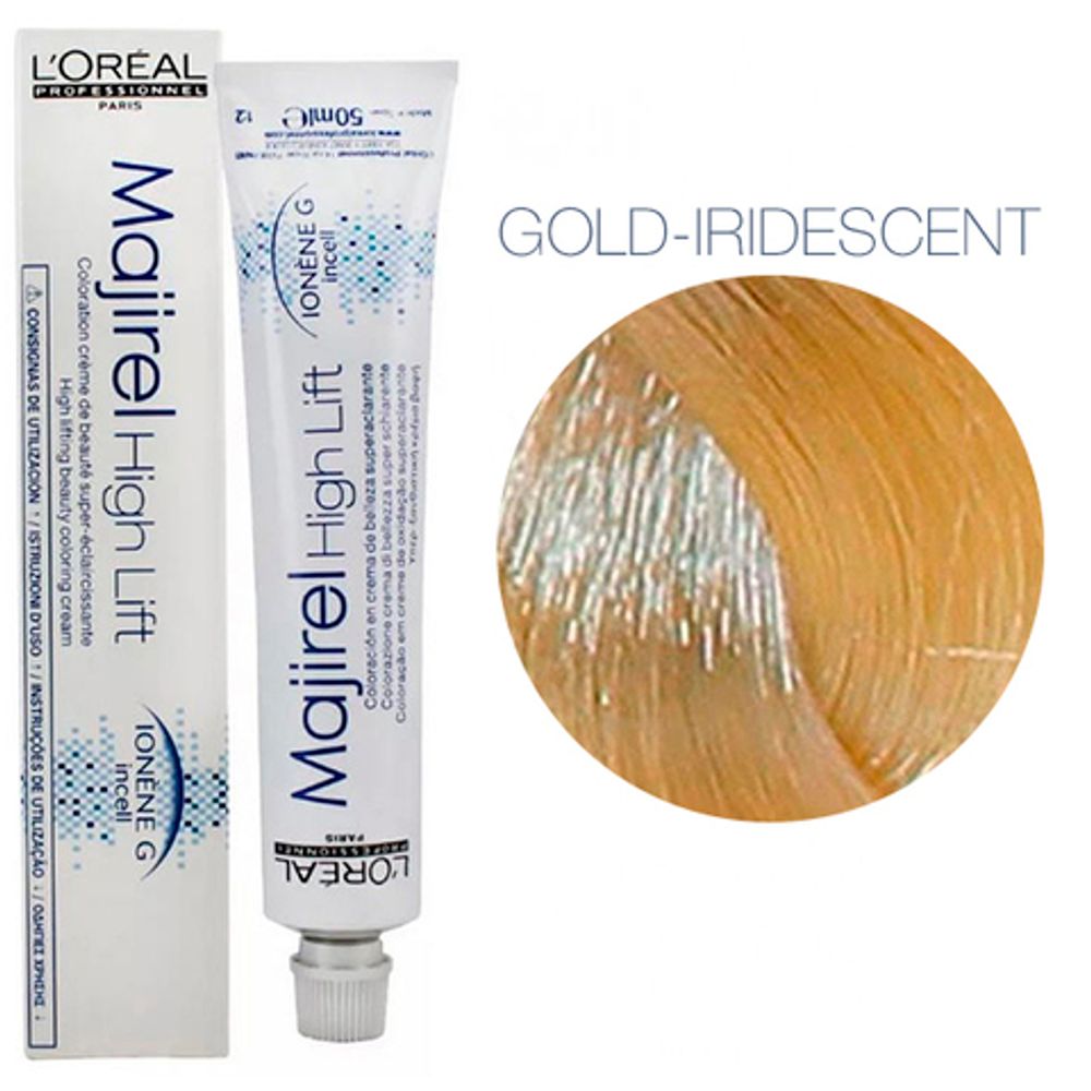 L&#39;Oreal Professionnel Majirel High Lift Gold Iridescent Золотисто-перламутровый, 50мл.