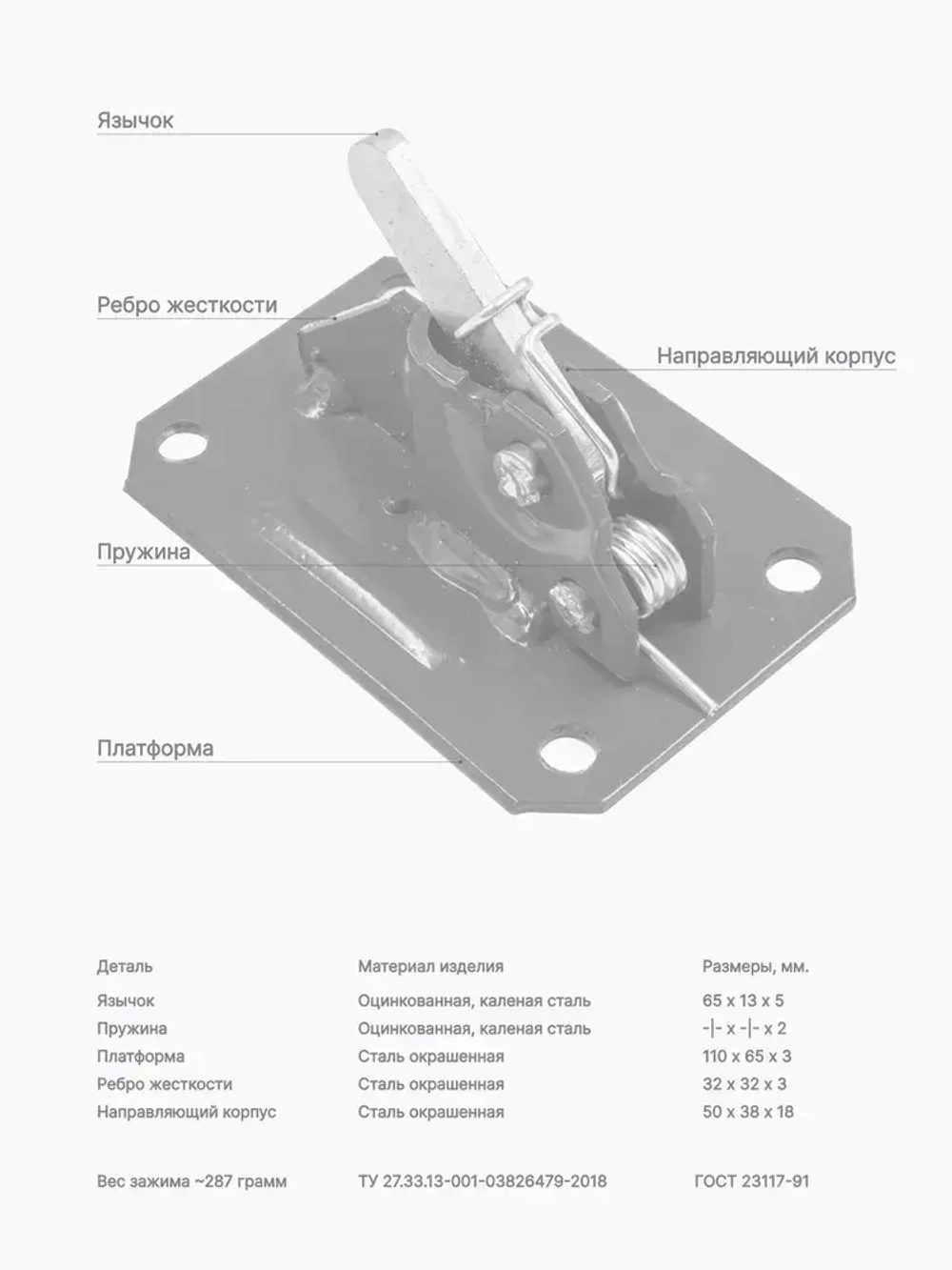 Зажим пружинный для опалубки - 50 шт., усиленный, лягушка для опалубки Take&Do