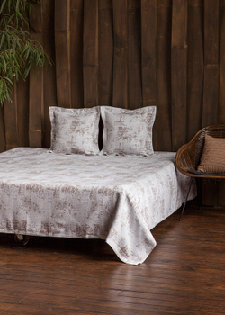 Покрывало 150х220 Luxberry Amber белый-шоколад