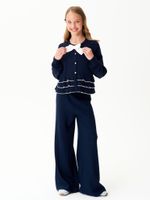 Кардиган для девочки 1165 сине-белый