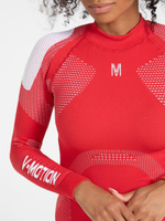 Термолонгслив женский ALPINESPORTS V-MOTION красный