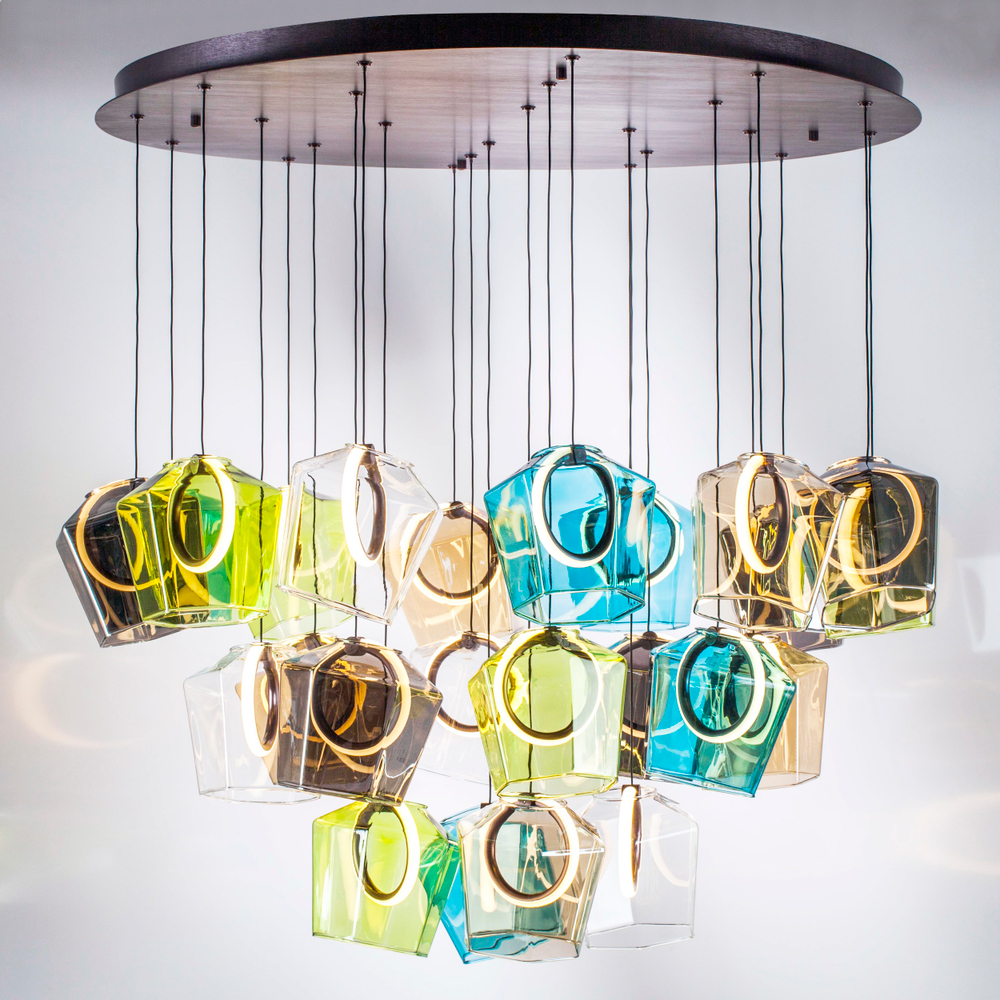 796349 Люстра CARAMELLO LED 24х6W 2600LM КОФЕЙНЫЙ/МУЛЬТИКОЛОР 3000K