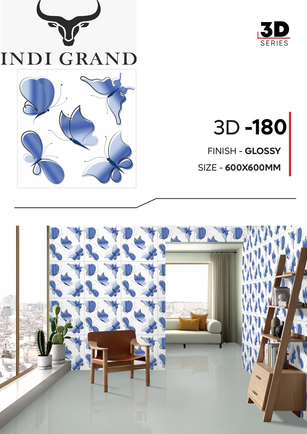 Керамогранит 3D 60х60 glossy - 180