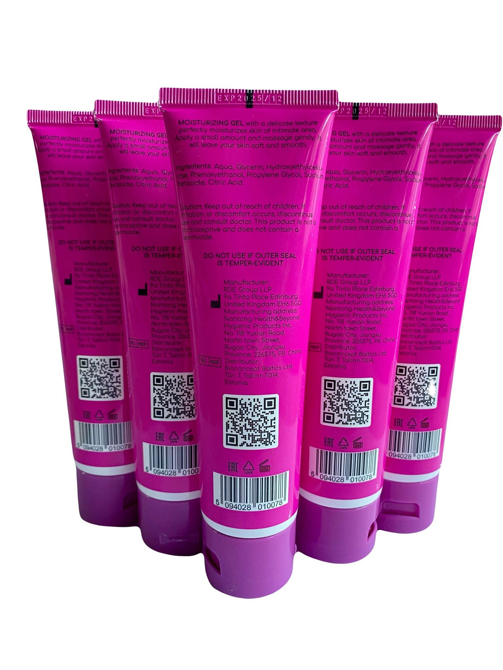 Набор из 5 согревающих лубрикантов на водной основе Egzo Yes (по 100 мл.)