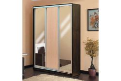 Шкаф-купе трехстворчатый "Мираж-20.1.1" (венге/млечный дуб), ЛДСП, Фант-мебель, г. Волжск