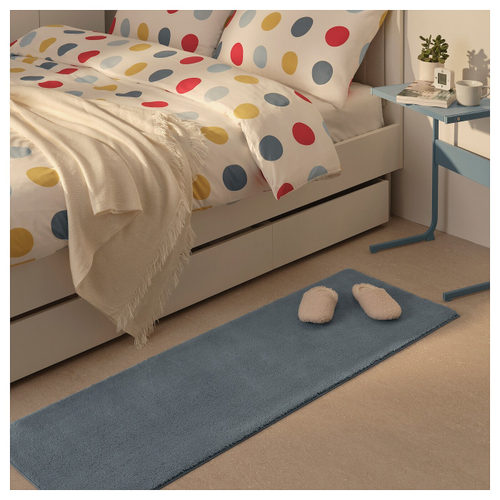 Ковер IKEA BRUKSVARA (БРУКСВАРА), Синий, 45х140 см