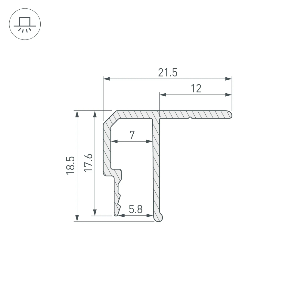 Профиль STRETCH-CEIL-TECH-2500 (Arlight, Алюминий) 039484