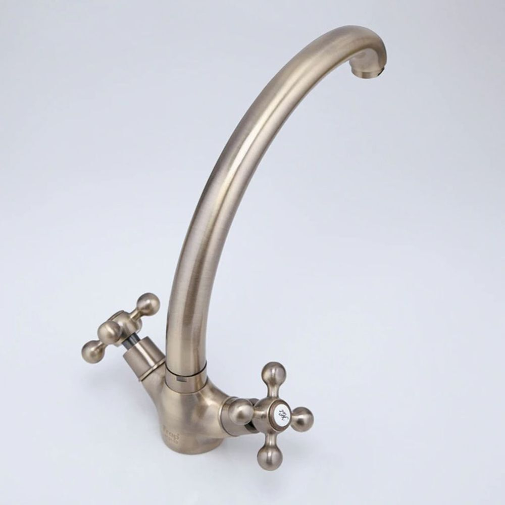 Смеситель для кухни, Frap, с кран-буксой, сатин, F4219-4