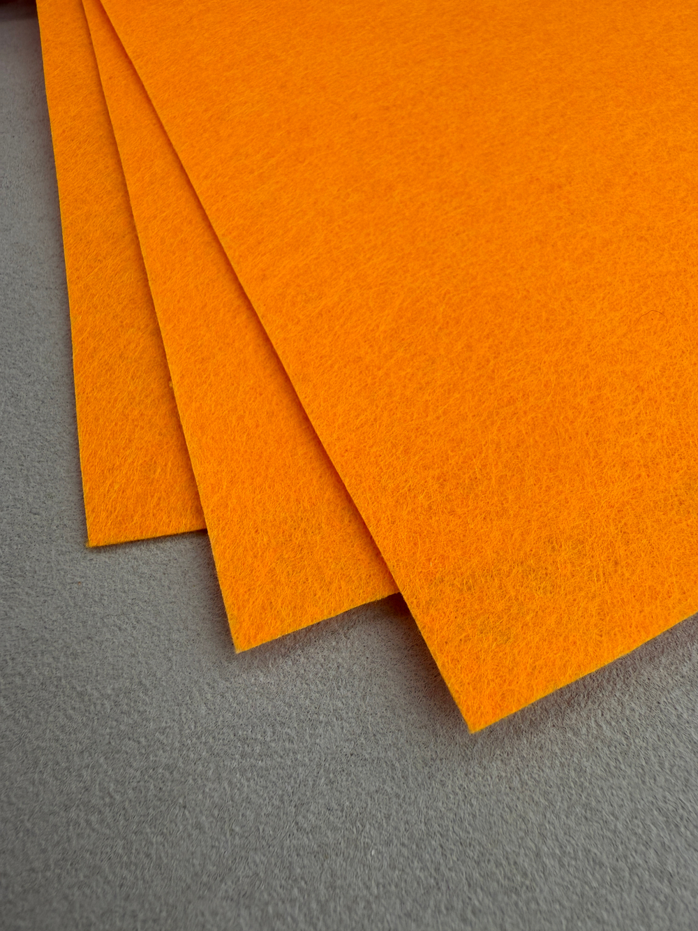 Жесткий фетр 1 мм Оранжевый, (Китай)