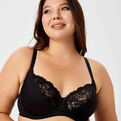 Бюстгальтер Мягкая чашка Черный Беларусь