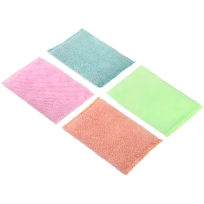 Губка для посуды универсальная 13*9*0.5 см, набор 4 шт