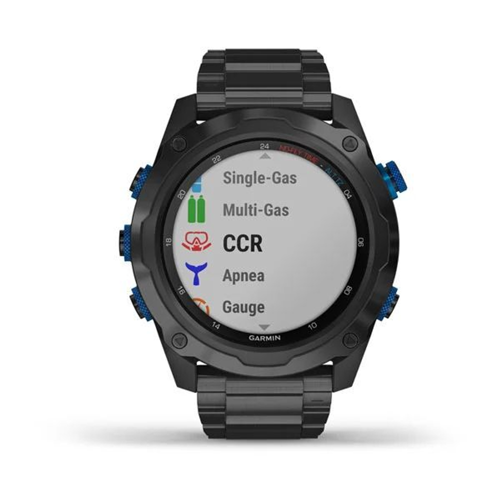 Комплект умные часы Garmin Descent Mk2i титановые с DLC-покрытием и черным титановым ремешком + датчик Descent T1