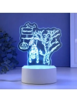 Светильник 3D ночник RISALUX «Веселье», LED, RGB, от сети