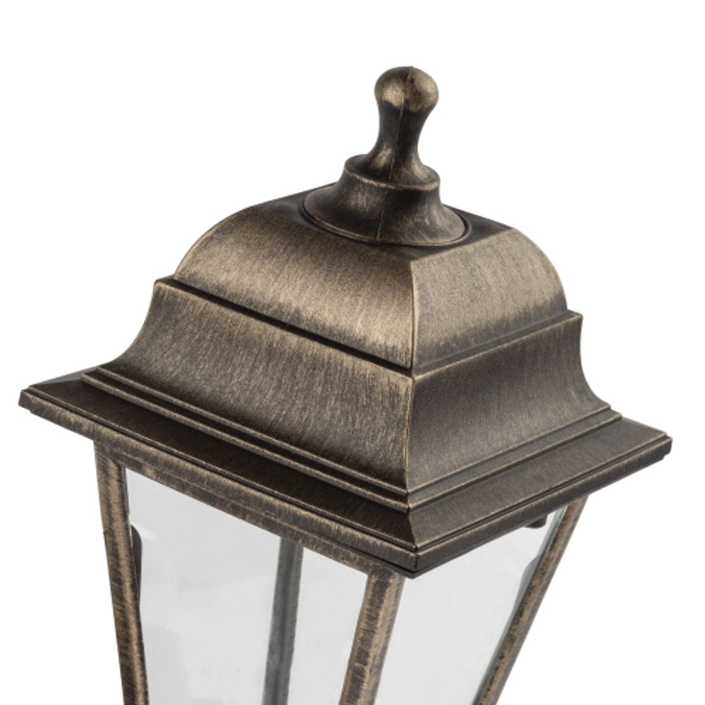 Садово-парковый светильник ЭРА НБУ 04-60-001 бронза 4 гранный настенный IP44 Е27 max60Вт