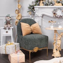 Кресло Monstera Deliciosa (Монстера) Лазурный Амбер