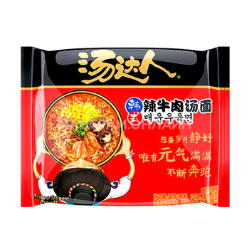 Лапша быстрого приготовления Tang Mian острая со вкусом говядины (пачка) 125 г