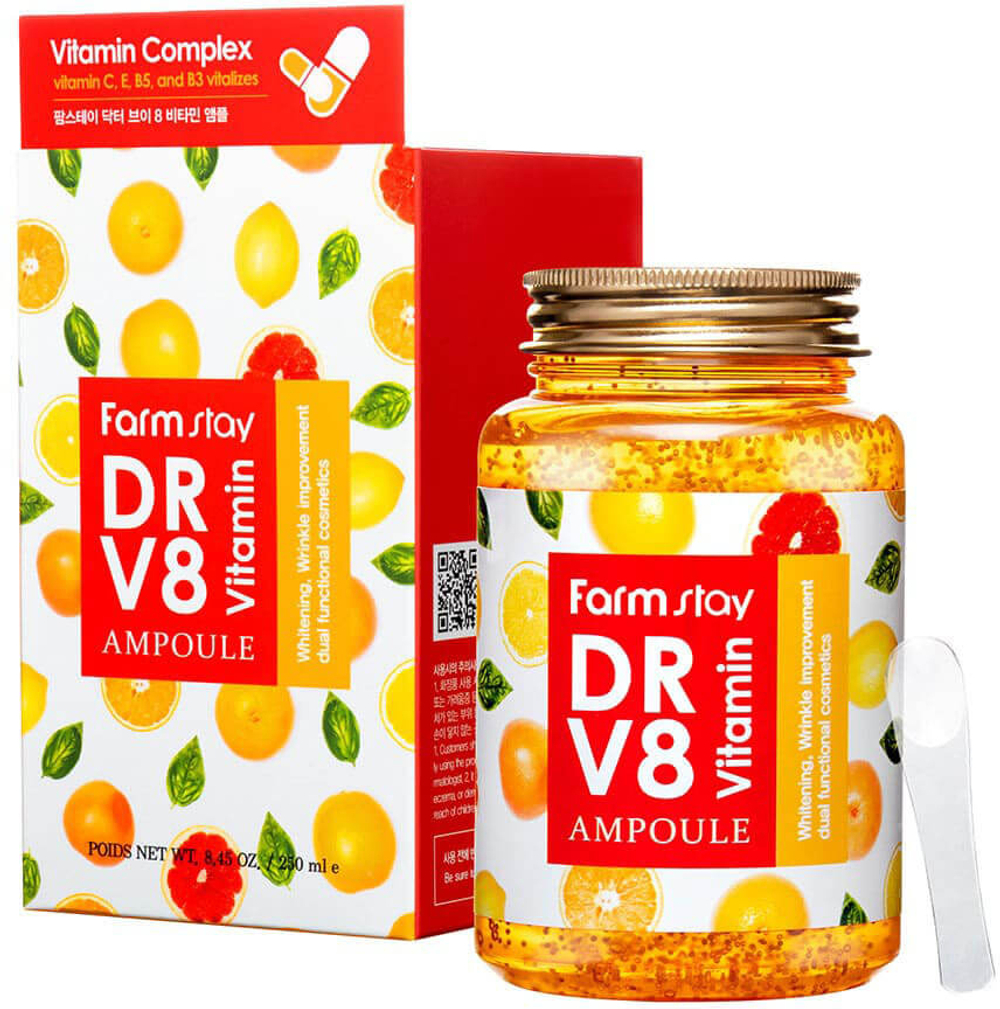 FarmStay. Ампульная сыворотка с витаминами DR-V8 Vitamin Ampoule