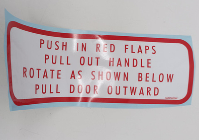 Плакард BAC27WPPS37