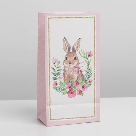 Пакет подарочный без ручек «Счастливой Пасхи!», 10 × 19.5 × 7 см 7355717