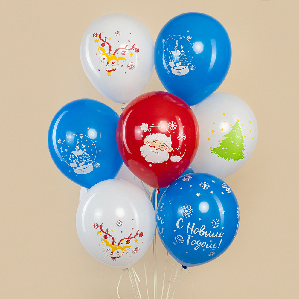 Шары "Новогоднее настроение" 5 шт