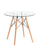 Стол Eames DSW NEW D80 стеклянный