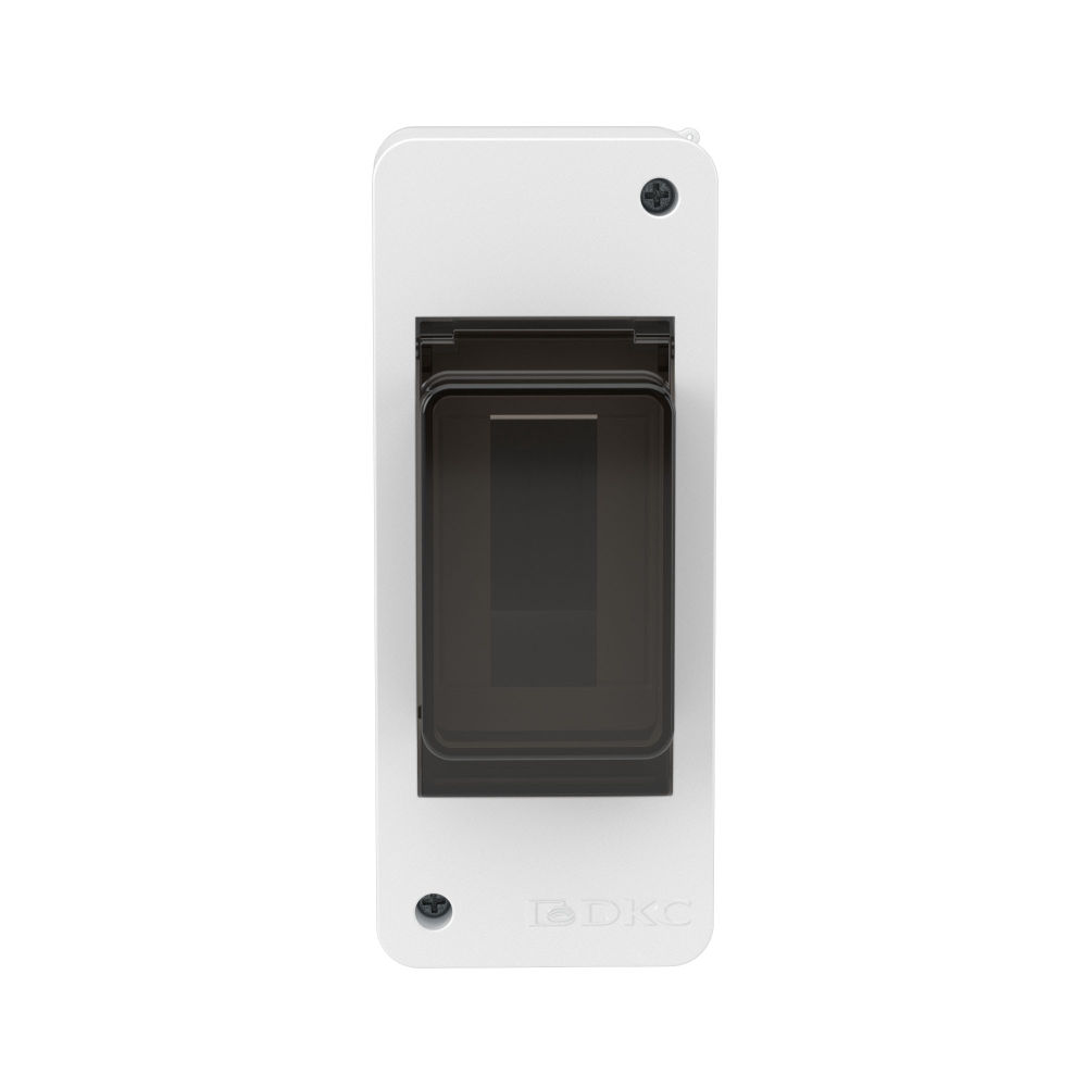 Щиток 2 мод настенный.,IP41 белый, с тонированной дверцей