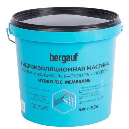Мастика гидроизоляционная Бергауф Hydro-Tec Membrane 4 кг