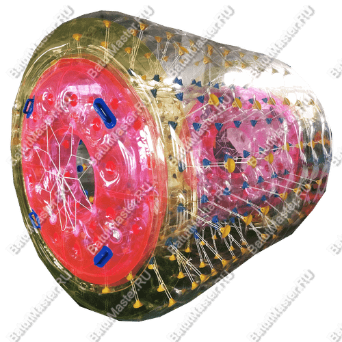 Аттракцион Водный роллер (Гидророллер) "Розово-оранжевый" ПВХ 2,2*2*2