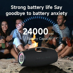 Портативная колонка Zealot "S78M", с микрофоном, 120W, влагозащита, Bluetooth, черная