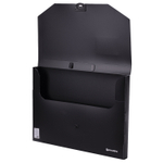Папка-портфель пластиковая формат большой BRAUBERG "ПОРТФОЛИО" А3 (445х310х30 мм) черная Россия (2 штуки в упаковке)
