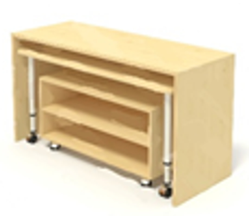 Паркинг-стол с местом для хранения игрушек, 1284х558х626