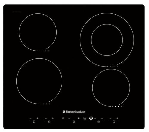 Поверхность варочная  ДеЛюкс 595204.01-001 ЭВС (черное стекло 59*52) Россия