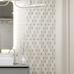 Плитка настенная Azori Astra Arabesco 31.5x63 см 1.59 м² матовая цвет кремовый мрамор