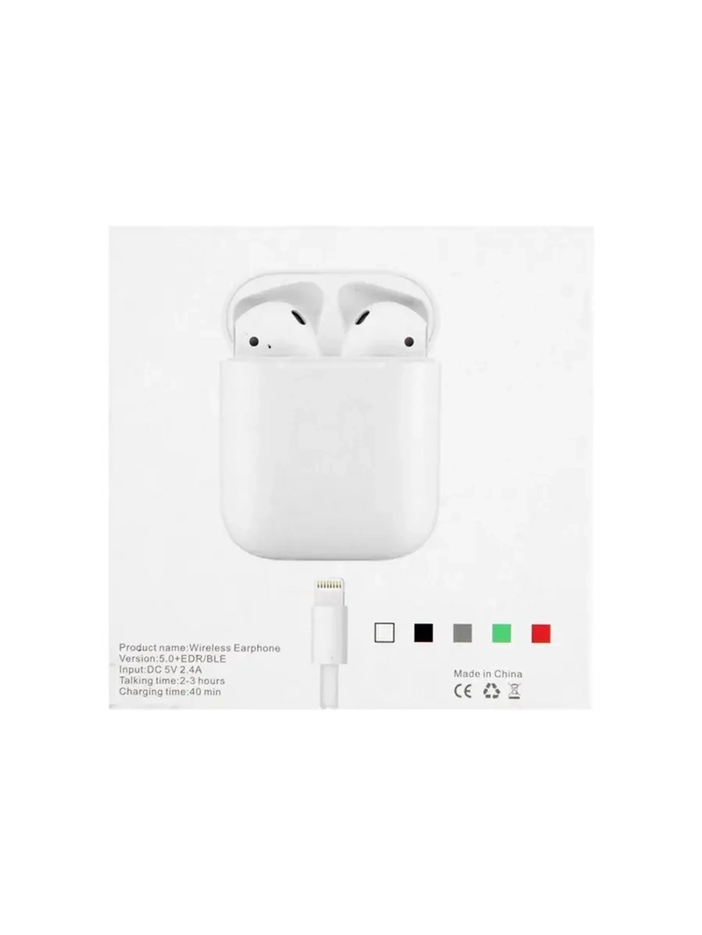 Наушники беспроводные Luazon i12, TWS, вкладыши, Bluetooth 5