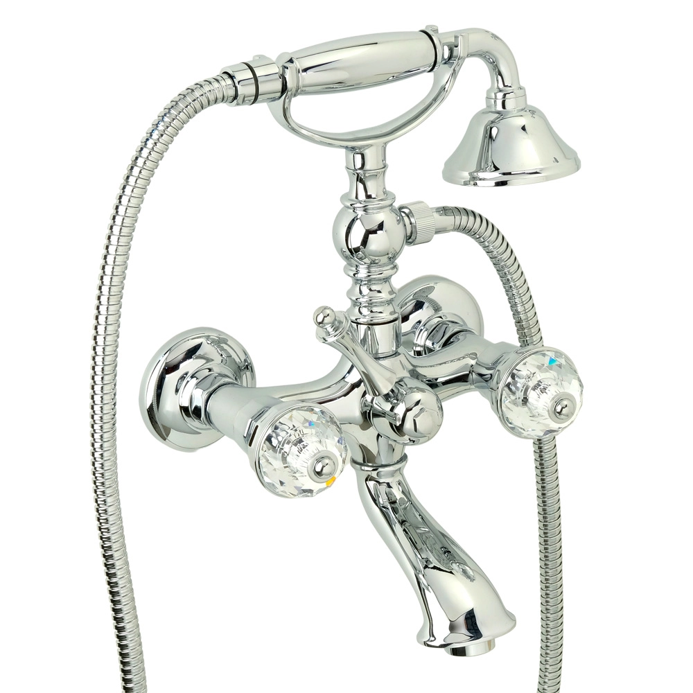 Смеситель для ванны с душем Migliore Prestige Crystal 28003 хром