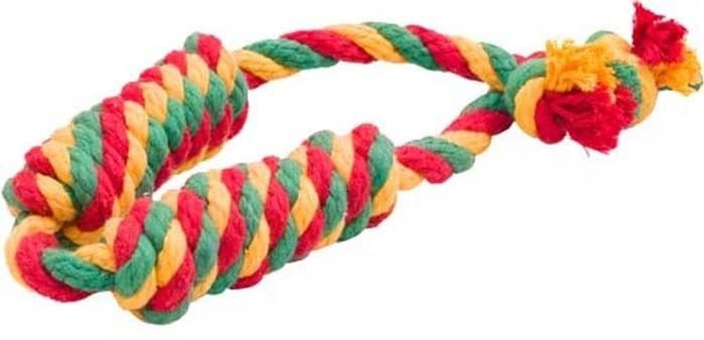 Сарделька канатная 2шт DL большая (жёлтый-зелёный-красный) длина 58см