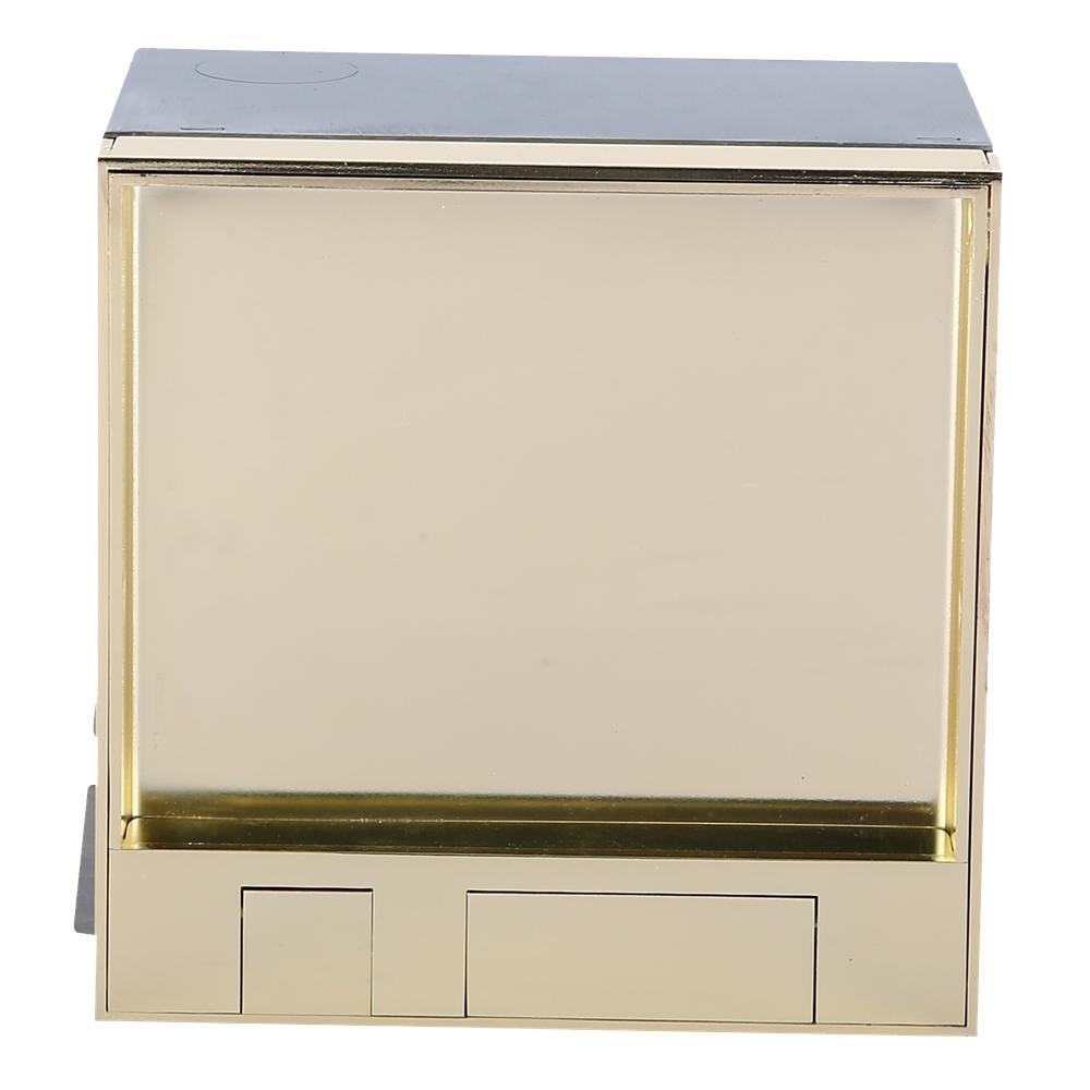 Лючок в пол 4 мод. (2 мод. 45х45 мм.) верт. установка,  латунь