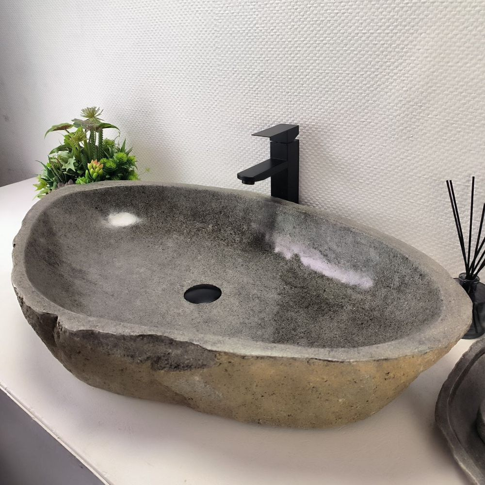 Раковина из речного камня RS-63642 (84*51*17) 0125