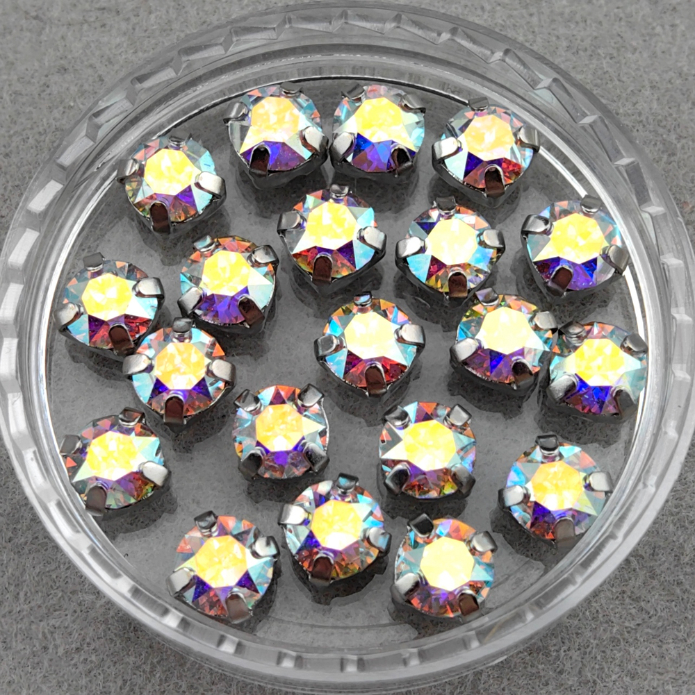 Swarovski 1088 XIRIUS Chaton в оправах, Crystal AB/Platinum