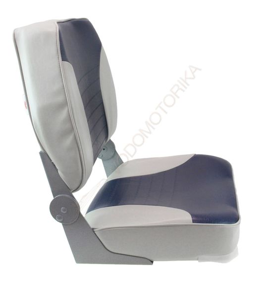 Кресло XXL складное мягкое двухцветное серый/синий