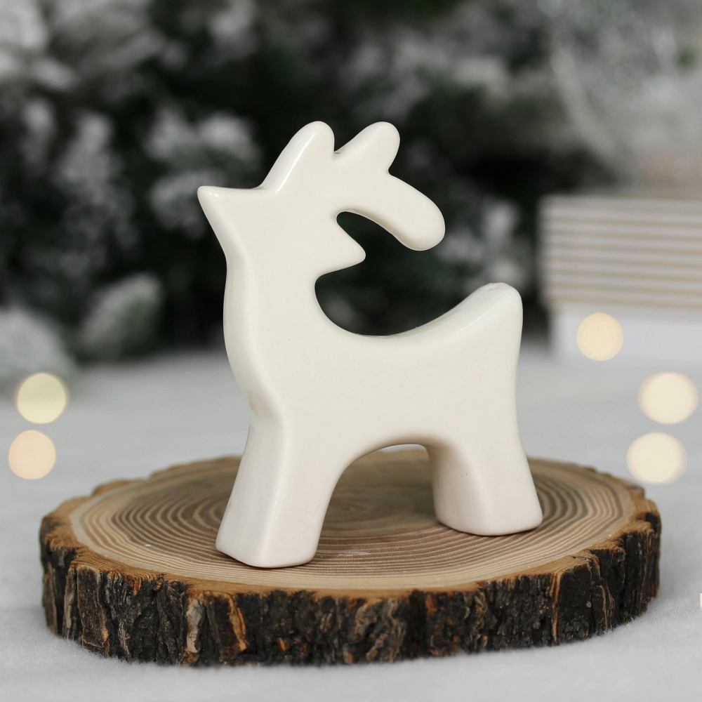 Украшение новогоднее GLOSS «Олень из сказки» 6.9*2*8.5 см, Белый